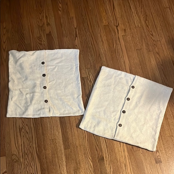 West Elm Other - West Elm Buttoned Cream Pillow Covers